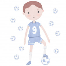 Autocolant perete - fotbalist - albastru - FOOTBALLER blue Preview