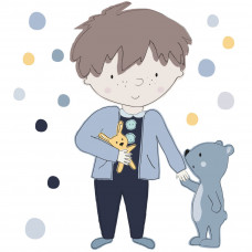 Autocolant perete - băiețel - TEDDY boy - albastru Preview