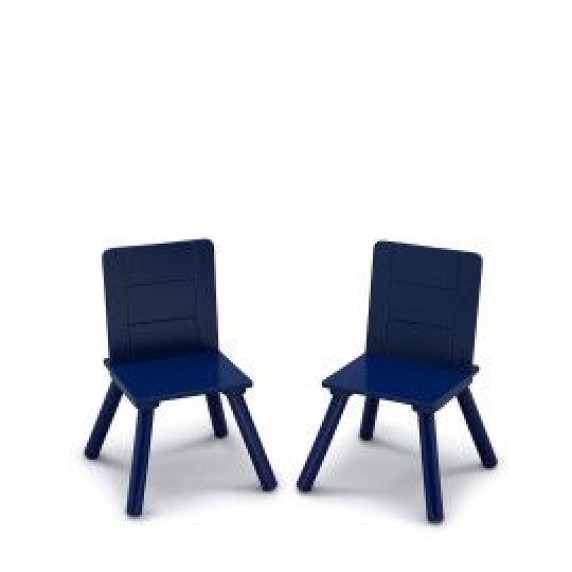 Masă pentru copii cu 2 scaune - gri/albastru închis