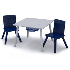 Masă pentru copii cu 2 scaune - gri/albastru închis Preview