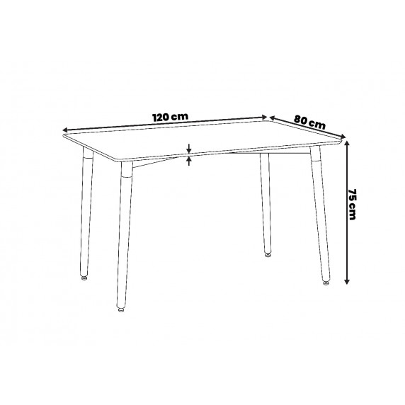 Masă sufragerie stil scandinav - 120x80 cm - AGA CM-881570