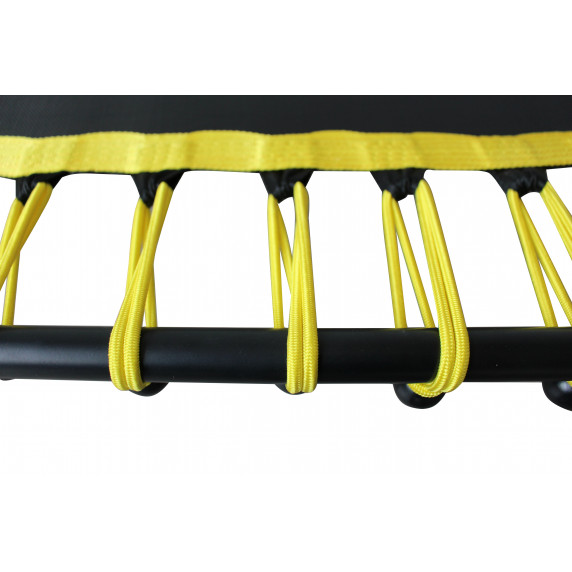 Trambulină Aga Fitness de 130 cm cu mâner - galben