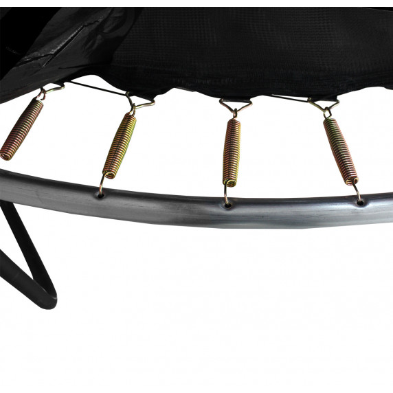 Trambulină cu diametrul de 250 cm și plasă de siguranță interioară cu scară - negru - Aga SPORT EXCLUSIVE