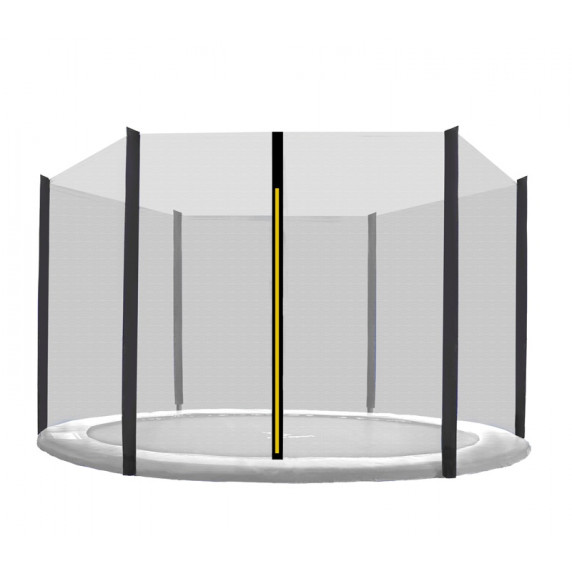 Plasă de siguranță AGA pentru trambulină cu diametrul de 305 cm, cu 6 stâlpi - Negru