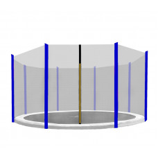 Plasă de siguranță Aga pentru trambulină cu diametrul de 305 cm pe 8 stâlpi - albastru/negru 