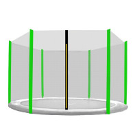Plasă de siguranță Aga pentru trambulină cu diametrul de 250 cm și 6 stâlpi - verde deschis 