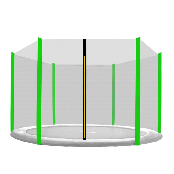 Plasă de siguranță Aga pentru trambulină cu diametrul de 250 cm și 6 stâlpi - verde deschis