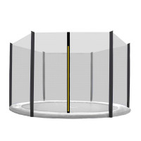 Plasă de siguranță exterioară pentru trambulină cu diametrul de 460 cm și 6 stâlpi - negru - AGA 
