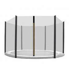 Plasă de siguranță exterioară pentru trambulină cu diametrul de 460 cm și 6 stâlpi - negru - AGA Preview
