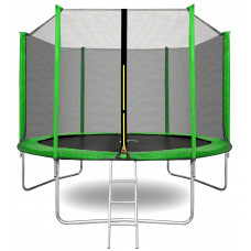 Trambulină 305 cm cu plasă de protecție externă și scară - verde deschis - AGA SPORT TOP Preview