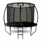 Trambulină cu diametrul de 250 cm și plasă de siguranță interioară cu scară - negru - Aga SPORT EXCLUSIVE