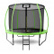 Trambulină cu diametrul de 250 cm și plasă de siguranță interioară cu scară - verde deschis - Aga SPORT EXCLUSIVE