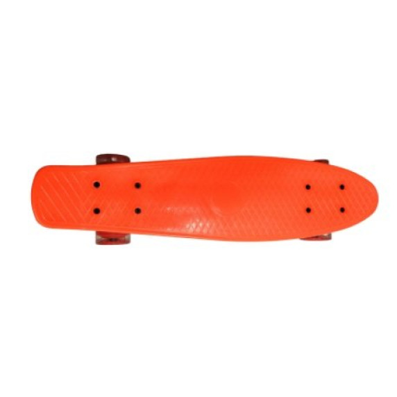 Skateboard cu roți LED Frisbee  - portocaliu