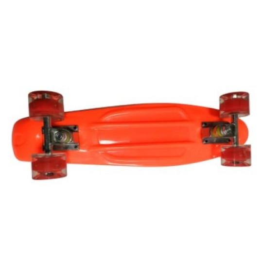 Skateboard cu roți LED Frisbee  - portocaliu