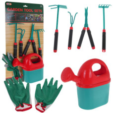 Set micul grădinar cu accesorii - unelte, mănuși, stropitoare - Inlea4Fun GARDEN TOOL SETS Preview
