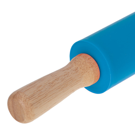 Sucitor silicon/lemn 38 cm - albastru