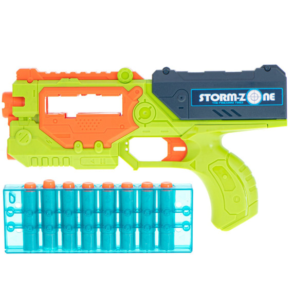 Pistol de jucărie cu țintă și cartușe -  STORM ZONE