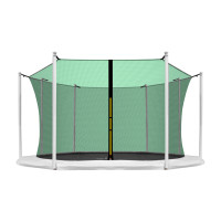 Plasă de siguranță interioară pentru trambulină Aga cu diametrul de 366 cm și 8 stâlpi - verde închis 