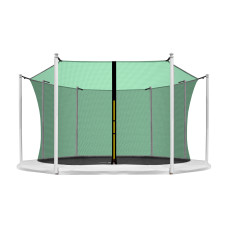Plasă de siguranță interioară pentru trambulină Aga cu diametrul de 366 cm și 8 stâlpi - verde închis 