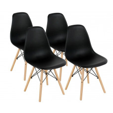 Set scaune - 4 bucăți - negru - AGA MRWCH-1BC Preview