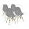 Set scaune - 4 bucăți - gri - AGA MRWCH-1GY