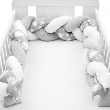 Protecție laterală pătuț bebe - New Baby - gri/nori Preview