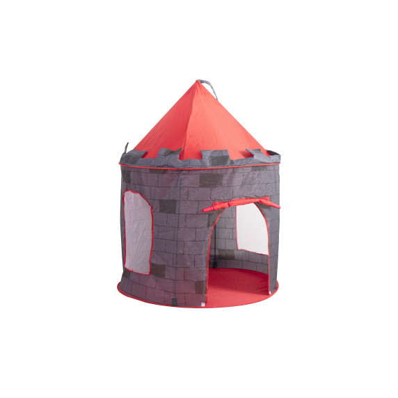 Cort de joacă pentru copii - castel medieval - Aga4Kids MR7016 - gri/roșu