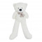 Ursuleț de pluș - 130 cm - alb - Aga4Kids MR13006