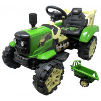 Tractor electric cu remorcă - verde - R-Sport C2 