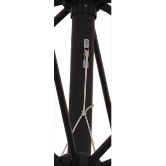Umbrelă soare, model pătrat - gri închis - 250 cm - LINDER EXCLUSIV