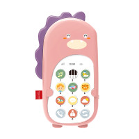 Telefon de jucărie pentru copii cu efecte sonore - Aga4Kids MR1390-Pink - dinozaur roz 
