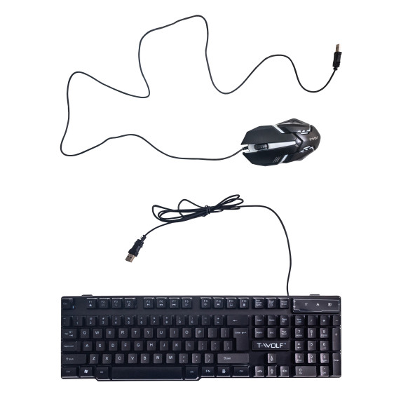 Tastatură gaming iluminată + mouse - AGA MR1567