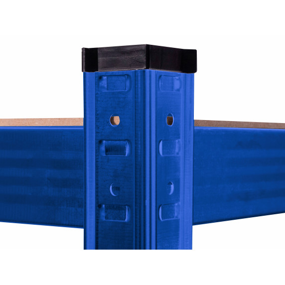 Raft depozitare - 5 rafturi - 2 bucăți - 180x90x40 cm - albastru