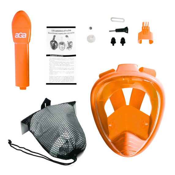 Mască de snorkeling - mărime XS - AGA DS1111OR - portocaliu