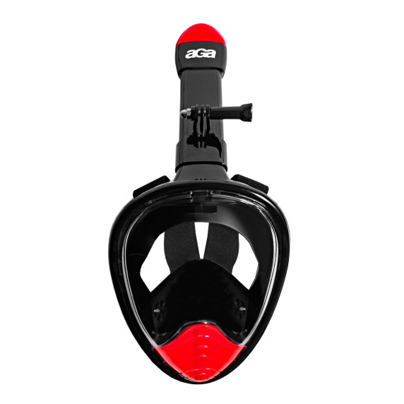 Mască de Snorkeling XS - AGA  AGA DS1111R-BL - negru/roșu