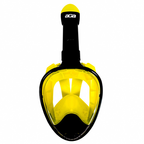 Mască de snorkeling S/M - AGA DS1121BL-YL - Negru/Galben