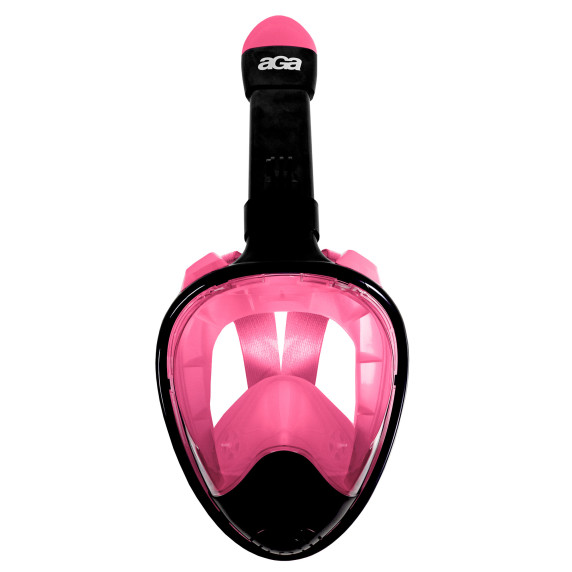 Mască de snorkeling S/M -  AGA DS1121BL-PI - Negru/Roz