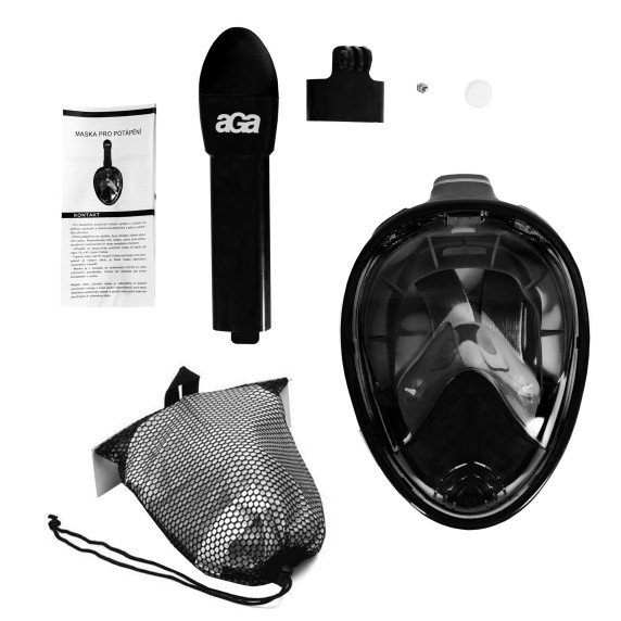 Mască de snorkeling L/XL - AGA DS1113BL -Negru