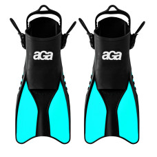 Labe înot - mărimea 42.5-47 - negru/turcoaz - AGA DS1213GR Preview