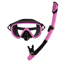 Set scufundări - mască și snorkel - negru/roz - M8+S6 AGA DS1310BL-PI 