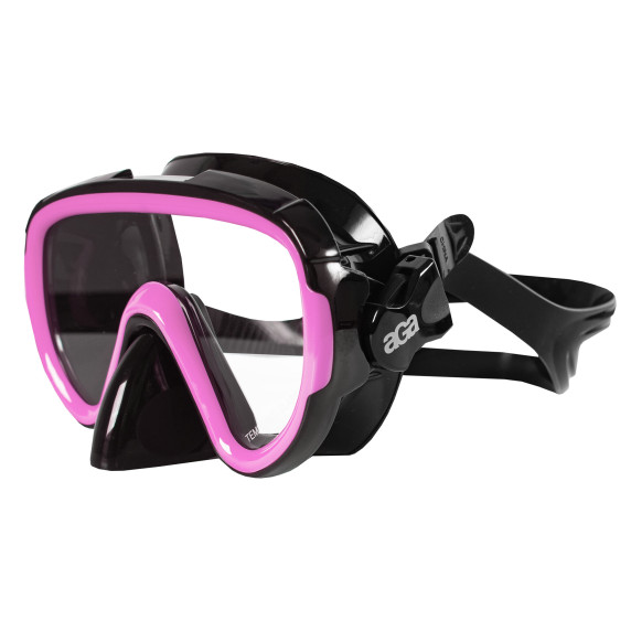Set scufundări - mască și snorkel - negru/roz - M8+S6 AGA DS1310BL-PI