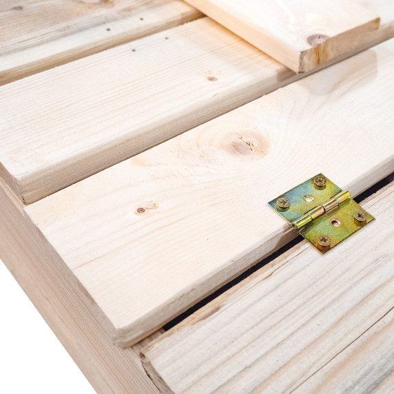 Loc de joacă din lemn cu copertină pentru copii - 120 x 120 cm AGA - Gri