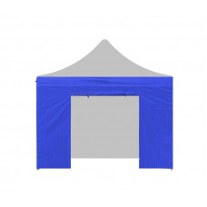 Perete lateral cu ușă pentru pavilioane - 3 x 3 m - albastru - AGA Preview