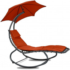 Șezlong plajă cu umbrelă - roșu - Linder Exclusiv Preview