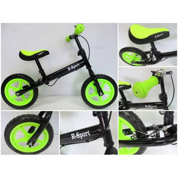 Bicicletă fără pedale - R-Sport R4 - negru/verde