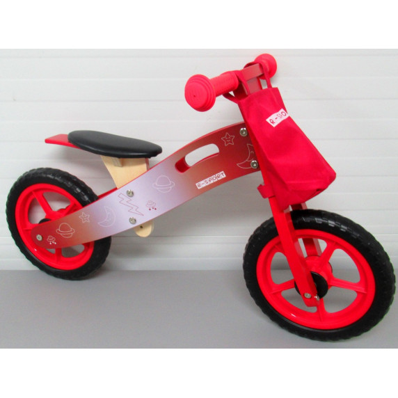 Bicicletă fără pedale din lemn - R-Sport R10 - roșu