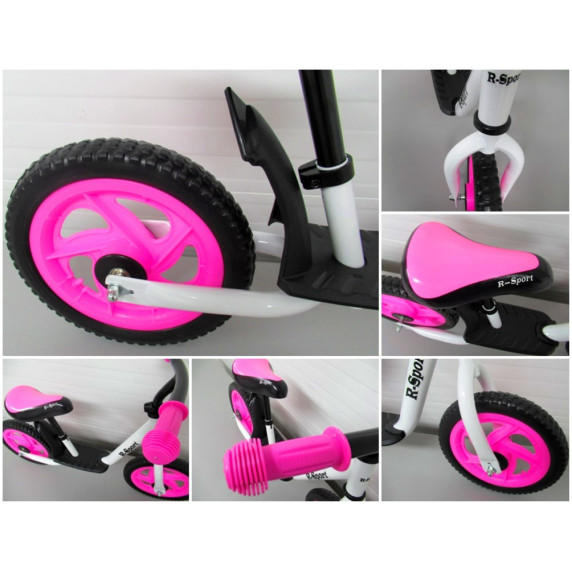 Bicicletă fără pedale - R-Sport R5 - alb/roz
