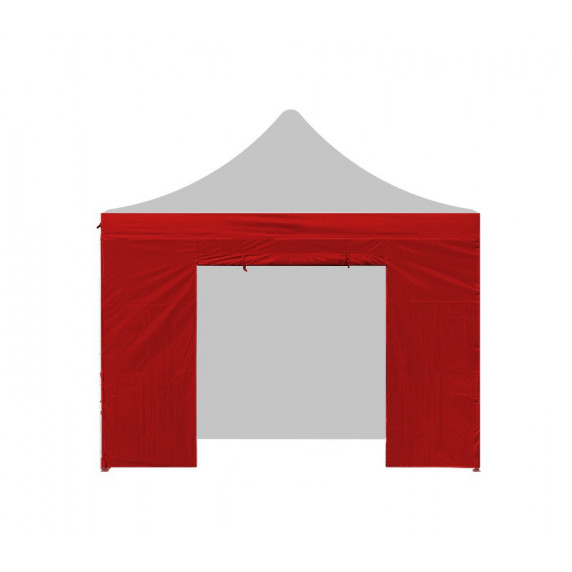 Perete lateral cu ușă pentru pavilioane - 4,5 m - roșu - AGA