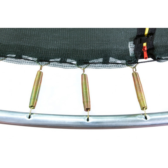 Trambulină Aga Sport Pro cu diametrul de 430 cm și plasă de siguranță + scară + buzunar pantofi - verde închis