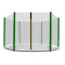 Plasă de siguranță  pentru trambulină cu un diametru total de 180 cm pe 6 stâlpi - negru - verde închis - AGA